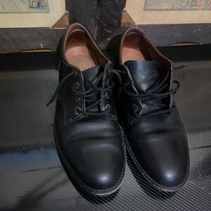 Vintage Red Wing Shoes 11D Black Oxford Postman 101 USA Low Dress Leather